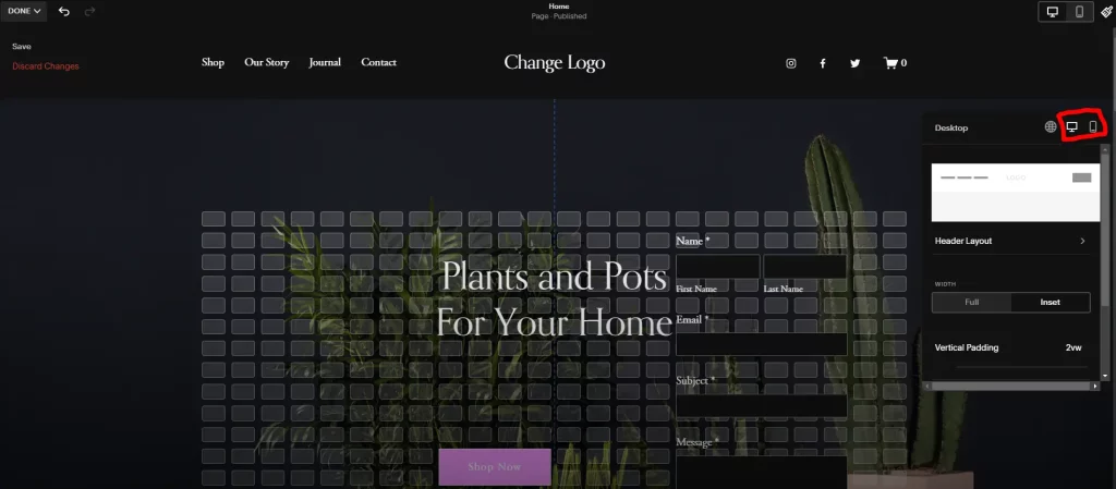 This How to change header style in Squarespace