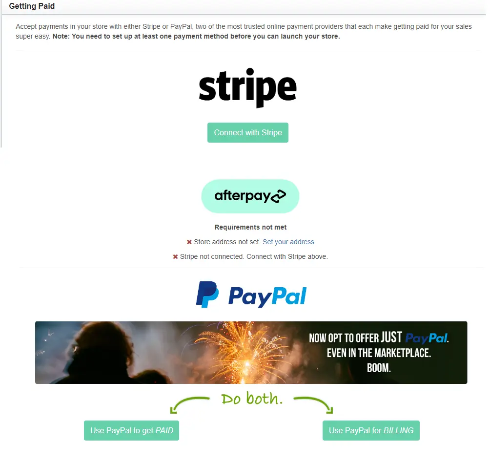 Storenvy Payment options